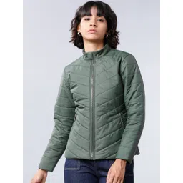 Tokyo Talkies Women Green Solid Padded Jacket-picture-27