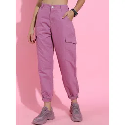 Tokyo Talkies Women Mauve Jogger Jeans-picture-17