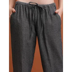 Tokyo Talkies Women Mid-Rise Cotton Flared Pleated Trousers-image-41