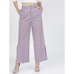 Tokyo Talkies Women Mid-Rise Parallel Trousers-picture-26