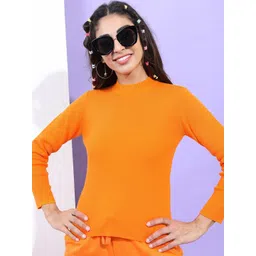 Tokyo Talkies Women Orange Pullover-picture-27