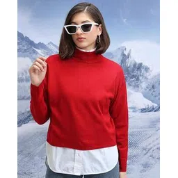 tokyo talkies Women Ribbed High Neck Cardigan-picture-16