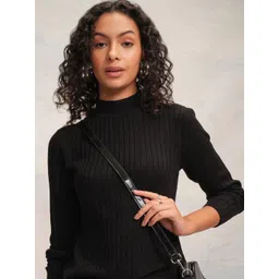 Tokyo Talkies Women Ribbed Pullover-picture-17