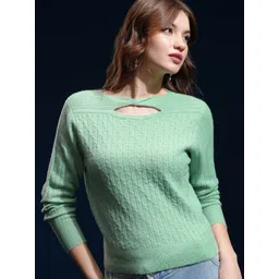 Tokyo Talkies Women Ribbed Pullover Sweaters-picture-17