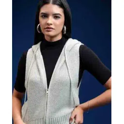 tokyo talkies Women Self-design Zip Front Cardigan-picture-34