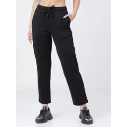 tokyo talkies Women Solid Black Track Pants-picture-13