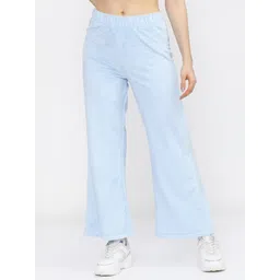 tokyo talkies Women Solid Blue Track Pants-picture-12