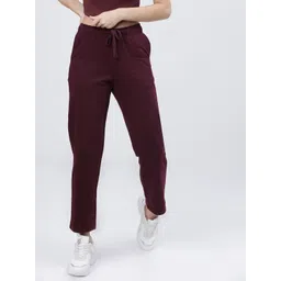 tokyo talkies Women Solid Maroon Track Pants-picture-12