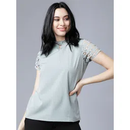 Tokyo Talkies Women Solid Round Neck Top-picture-16