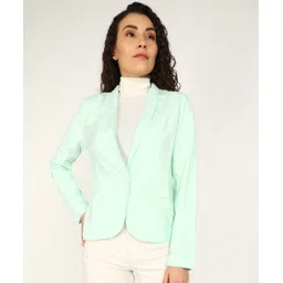 tokyo talkies Women Solid Single Breasted Party Blazer-picture-17