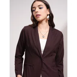 tokyo talkies Women Solid Single Breasted Party Blazer-picture-38