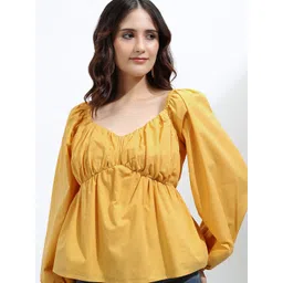 Tokyo Talkies Women Solid Sweetheart Neck Cotton Top-picture-28