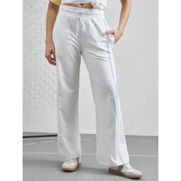 tokyo talkies Women Solid White Track Pants-picture-16