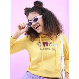 Tokyo Talkies Women Yellow Printed Sweatshirt-picture-41