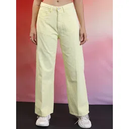 Tokyo Talkies Women Yellow Wide Leg Jeans-picture-22