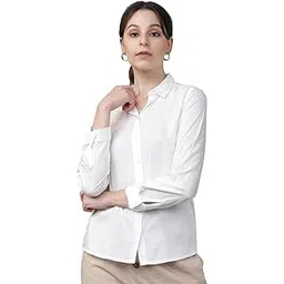 tokyo talkies Women's Classic Regular Fit | Solid Semi-Formal Button-Down Shirt | Full Sleeves | Polished & Versatile Look | Shirts for Woman | Women Shirts | Women Formal Shirt-picture-12
