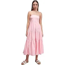 tokyo talkies Womens Dresses for Women | Halter Neck | Tiered Maxi Dress | Elegant & Flowy | Perfect for Casual & Special Occasions | Dress for Women | Women Dress | Stylish Women Dress-picture-22