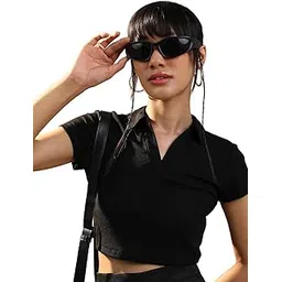 tokyo talkies Women's Letter Print Regular Fit Tops-picture-24