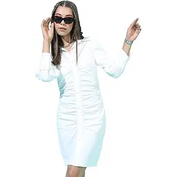 tokyo talkies Women's Long Sleeves Shirt Collar Solid Dresses | Stylish Dresses | Casual Dresses-picture-19