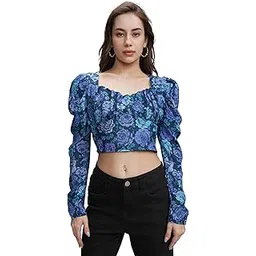 tokyo talkies Women's Long Sleeves Sweet Heart Neck Printed Tops| Stylish Casual wear-picture-38
