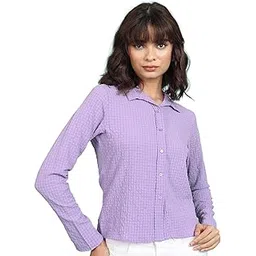 tokyo talkies Women's Regular Fit Shirt (TTSH001585_Purple S)-picture-41
