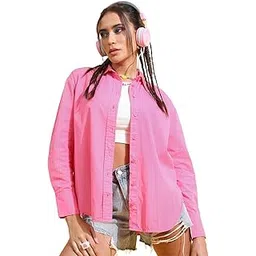 tokyo talkies Women's Regular Fit Shirts | Solid | Long Sleeves | Spread Collar-picture-39