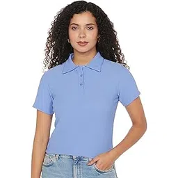 tokyo talkies Women's Short Sleeves Shirt Collar Solid Tops| Stylish Casual wear-picture-55