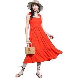 tokyo talkies Women's Sleeveless Shoulder Straps Solid Dresses | Stylish| Casual-picture-34