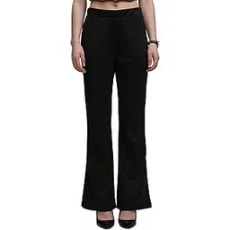 tokyo talkies Women's Slim Fit Bootcut Trousers | Stretchable Trousers | Casual Trousers | Mid-Rise-picture-26