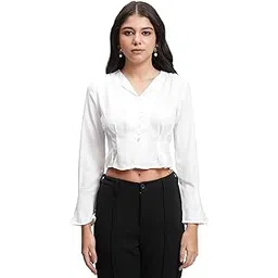 tokyo talkies Women's Solid Regular Fit Shirt-picture-44