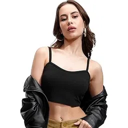 Tokyo Talkies Women's Solid Regular Fit Tops image 1