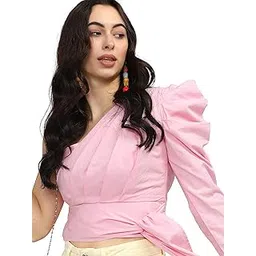 tokyo talkies Women's Solid Regular Fit Tops-picture-21