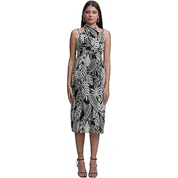 tokyo talkies Women's Women’s Stylish Floral Midi Dress | Sleeveless & Fitted | Elegant & Trendy for Casual-picture-21