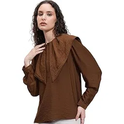 Tokyo Talkies Women's Solid Regular Fit Tops-picture-18