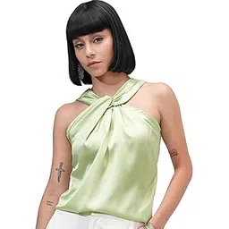 Tokyo Talkies Women's Solid Regular Fit Tops-picture-20