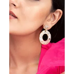 TOKYO TALKIES X rubans FASHION ACCESSORIES Gold-Toned Contemporary Drop Earrings-picture-31