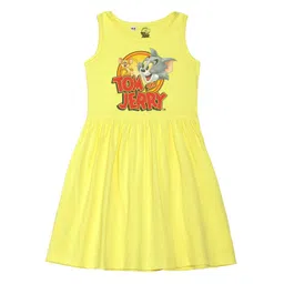 Tom & Jerry by Wear Your Mind Yellow & Red Pure Cotton Dress-picture-53