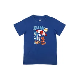 tom & jerry TomJerry Boys Blue Printed Round Neck Cotton Pure Cotton T-shirt-picture-29