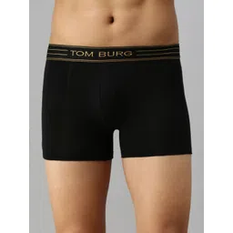 TOM BURG Men Black Solid Trunks 3040-picture-21