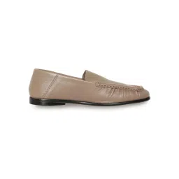 tommy hilfiger accessories Tommy Hilfiger Solid Beige Leather Loafers - Beige-picture-13