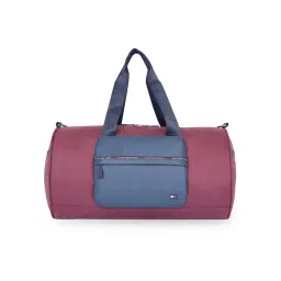 tommy hilfiger accessories Tommy Hilfiger Unisex Shawnee Polyester Gym Bag Duffel - Maroon & Navy Blue-picture-21