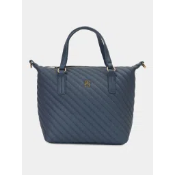tommy hilfiger accessories Tommy Hilfiger Women Blue Pu Solid Handbag and Detachable Strap-picture-34