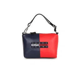 tommy hilfiger accessories Tommy Hilfiger Women Navy Blue & Red Colorblock Shoulder Bag-picture-36