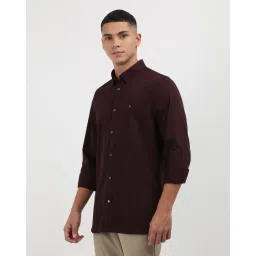 tommy hilfiger Men Striped Slim Fit Shirt with Cutaway Collar image 2