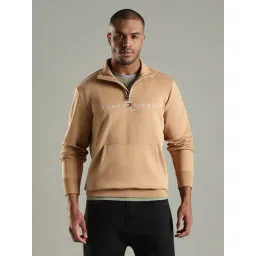 Tommy Hilfiger Beige Cotton Regular Fit Logo Printed Sweatshirt-picture-36