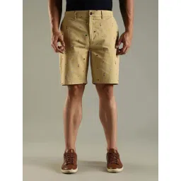 Tommy Hilfiger Beige Cotton Regular Fit Printed Shorts-picture-42