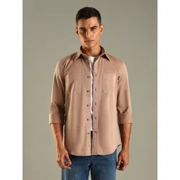 Tommy Hilfiger Beige Cotton Regular Fit Shirt-picture-38