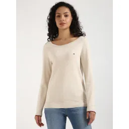 Tommy Hilfiger Beige Cotton Regular Fit Sweater-picture-40