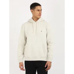 Tommy Hilfiger Beige Cotton Regular Fit Texture Hooded Sweatshirts-picture-32