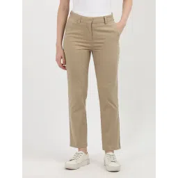 TOMMY HILFIGER Beige Cotton Slim Fit Mid Rise Trousers-picture-46